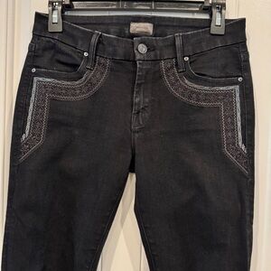 MOTHER Black Skinny Jeans with Elegant Stitching The Looker Sheep Princess 27